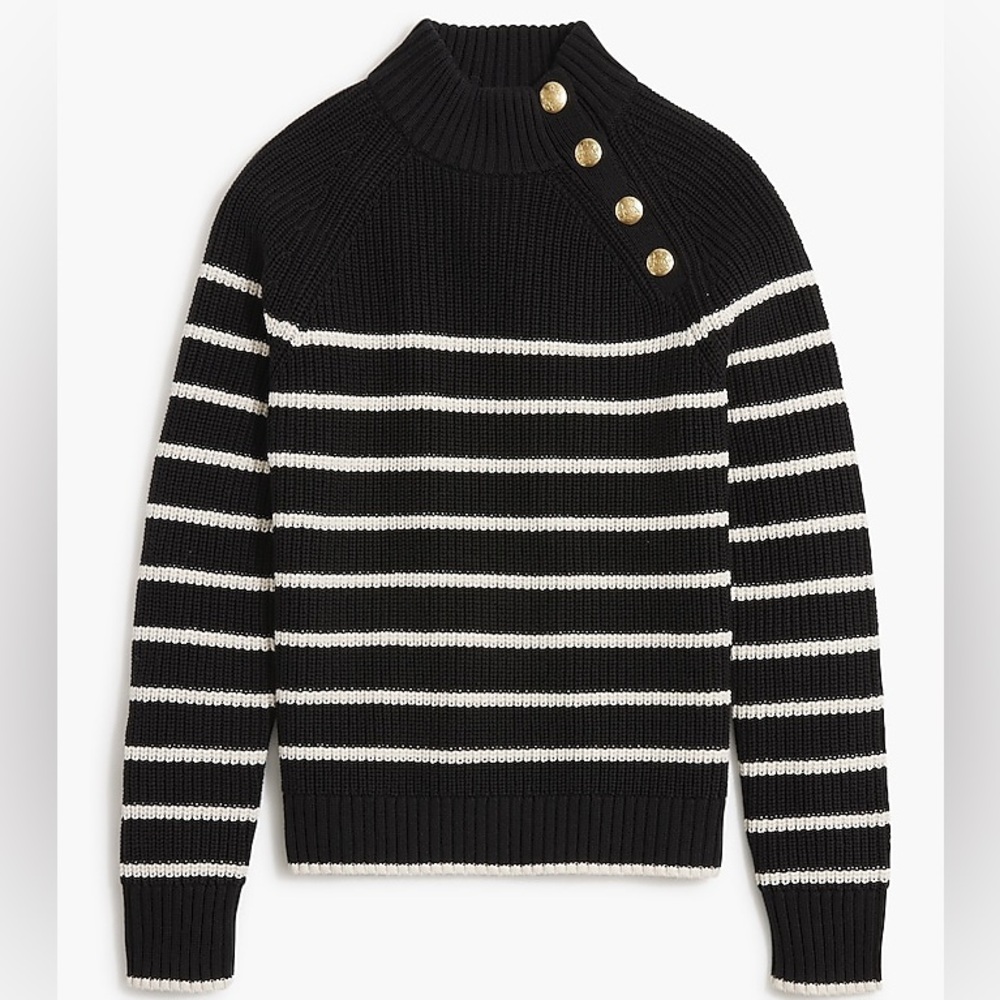 J.Crew Mockneck Cotton Sweater NWOT